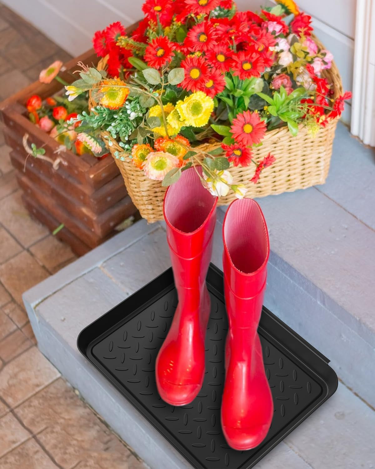 Schuhabtropfschale Schuhmatte Ablage, 3 Stück Schuhwanne Aus Kunststoff, Schuhablage 35X27X3Cm Mit Erhöhtem Rand, Schuhmatte Schuhwanne Kunststoff Für Schuhe Regen Herbst Winter
