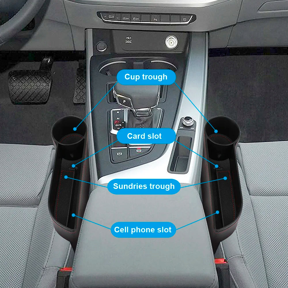 Universal Car Seat Gap Storage Box Crevice Organizer Holder Bottle Key Phone Stand for Automobile off Road 4X4 Truck Accessories