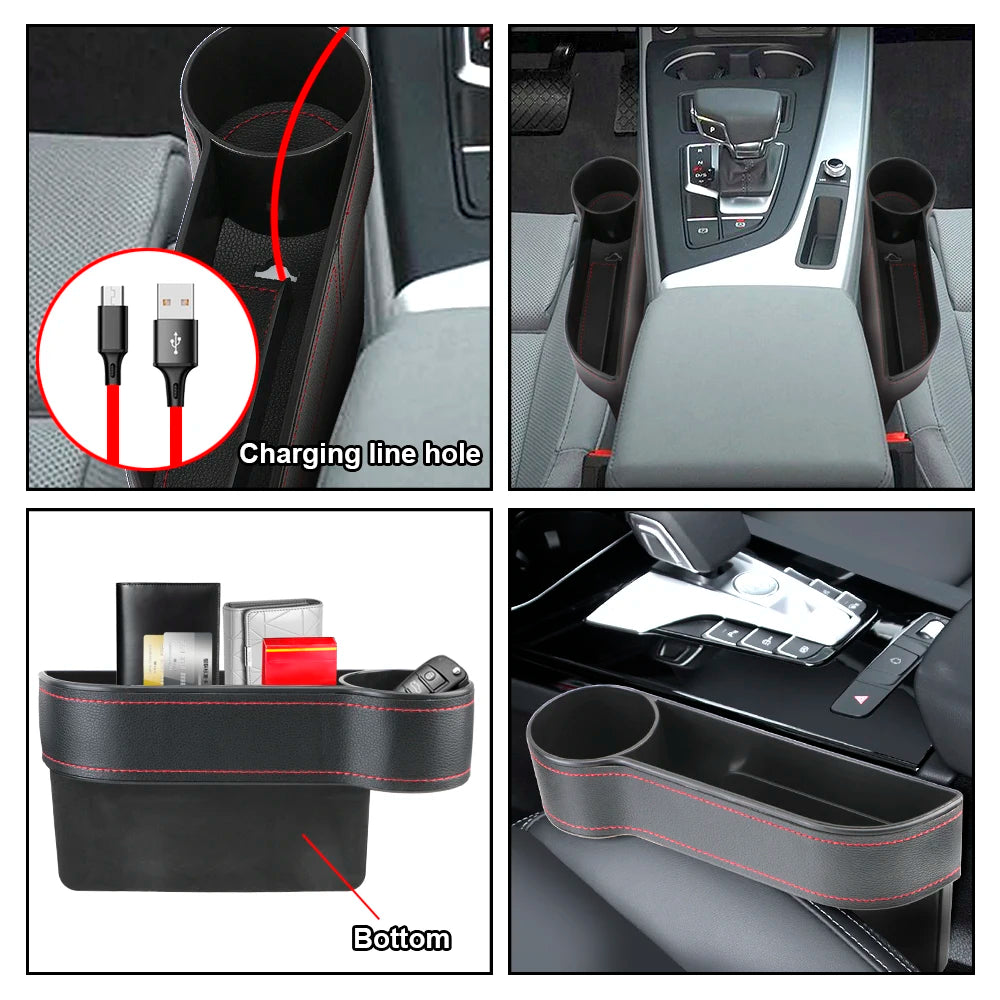 Universal Car Seat Gap Storage Box Crevice Organizer Holder Bottle Key Phone Stand for Automobile off Road 4X4 Truck Accessories
