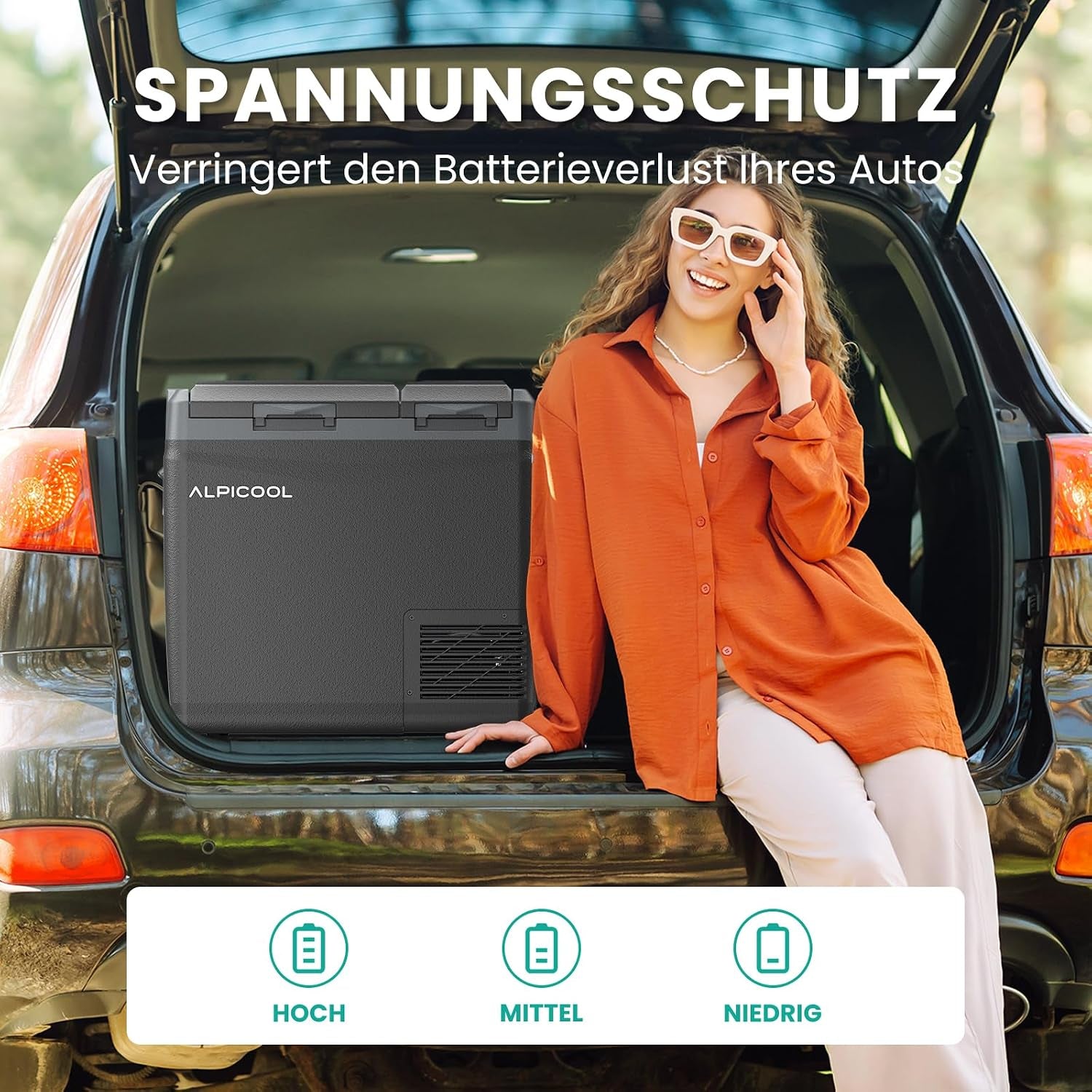 Alpicool 47L KLS58 Kompressor Kühlbox Dual Zone Mit App-Steuerung, 2026 NEU Kühlbox 12V 230V Kompressor, Auto Kühlschrank Für Camping, Fahrten, LKW, Reisemobil, -20℃-20℃, Mit Eiswürfelform, Schwarz